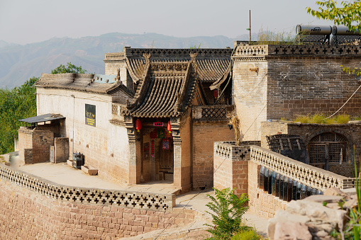 Outside of Forbidden city during and a bit after sunrise. Mostly Forbidden city is surrounded by moat and each corner is ancient watch tower.