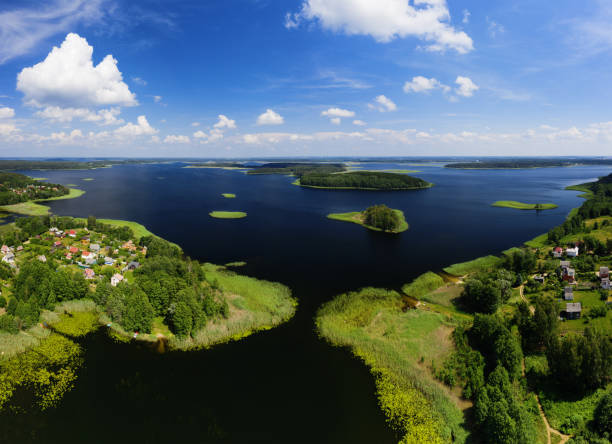 istock Rural landscape with a huge lake 1222093344