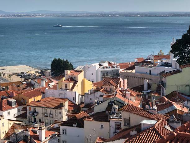 istock Amazing old Lisbon and Tagus river 1222094961