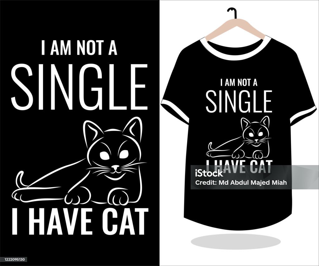 Cat T Shirt Design Template Vector Graphic Element Stock ...