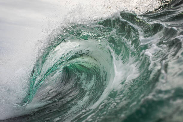 istock Silver and white wave breaking in the ocean 1222097164