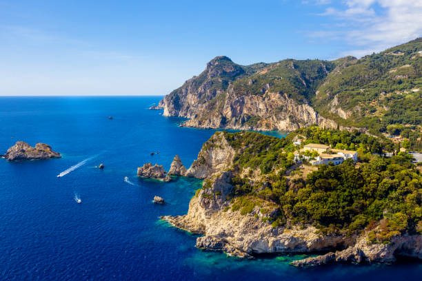istock Beautiful mediterranean lagoon aerial landscape 1222098286
