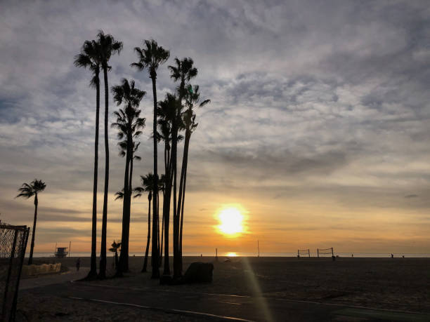 istock Sunset view of Los Angeles beach 1222098479