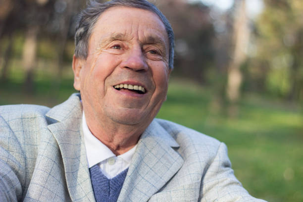 istock Portrait of senior man smiling 1222099641