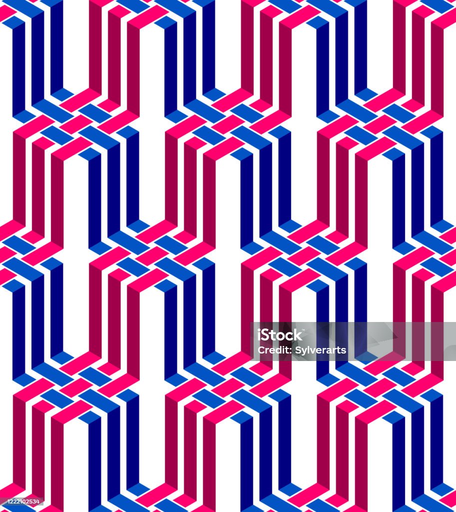 Ilustración de Stripy Malla Tejer Cubos Patrón Sin Costuras Fondo Vectorial Abstracto 3d Para Fondos De Pantalla Diseño De Ilusión Óptica Dimensional Op Art y más Vectores Libres de Derechos de Abstracto - Ilustración de Stripy Malla Tejer Cubos Patrón Sin Costuras Fondo Vectorial Abstracto 3d Para Fondos De Pantalla Diseño De Ilusión Óptica Dimensional Op Art y más Vectores Libres de Derechos de Abstracto -