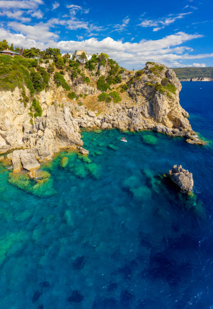 istock Sunny aerial Greece landscape mediterranean sea 1222103268