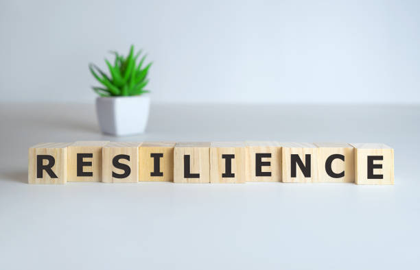 istock Resilience word concept on cubes on white background 1222106277