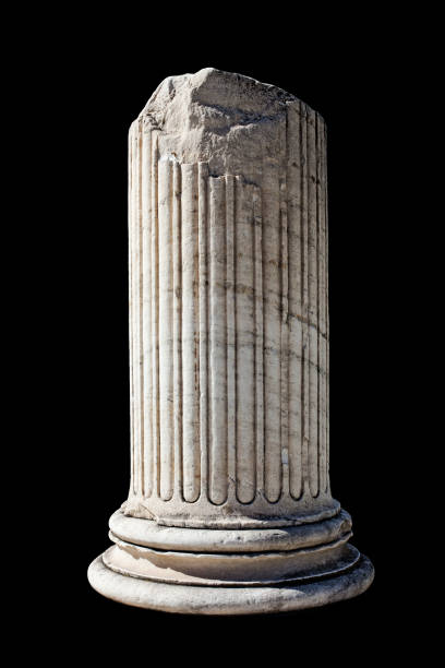 Greek column detail isolated