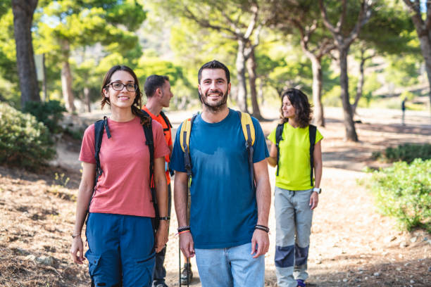 istock Spanish Backpacking Friends Enjoying Healthy Lifestyle 1222113726