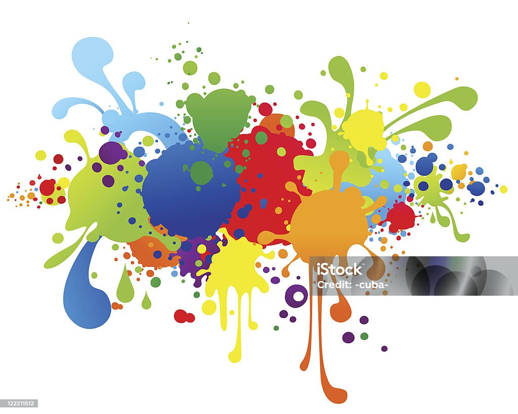 Sfondo astratto con blots - arte vettoriale royalty-free di Spruzzo