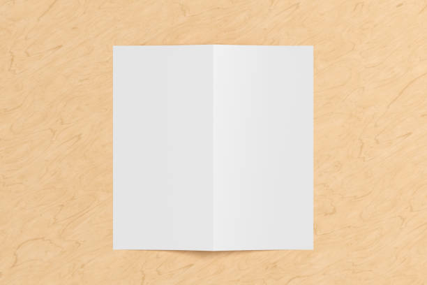 istock Blank square leaflet cover. Bi-fold or half-fold brochure isolated with clipping path. 1222116205