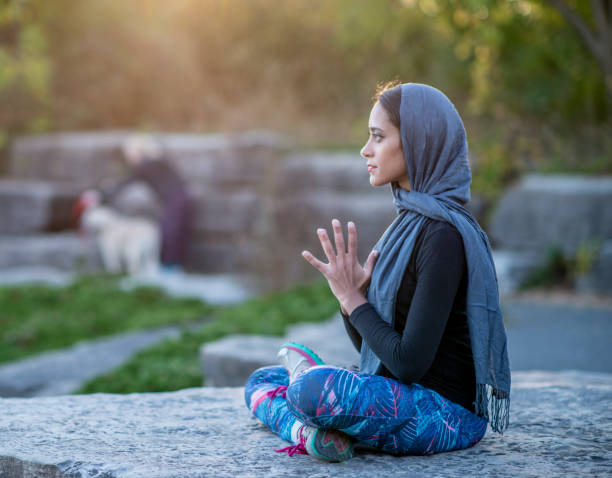 istock Young woman yoga 1222116233