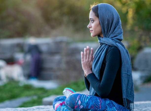 istock Young woman yoga 1222116238