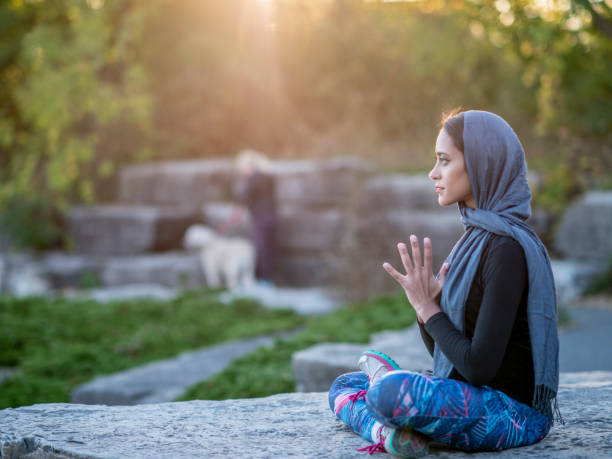 istock Young woman yoga 1222116239