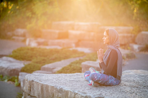 istock Young woman yoga 1222116242