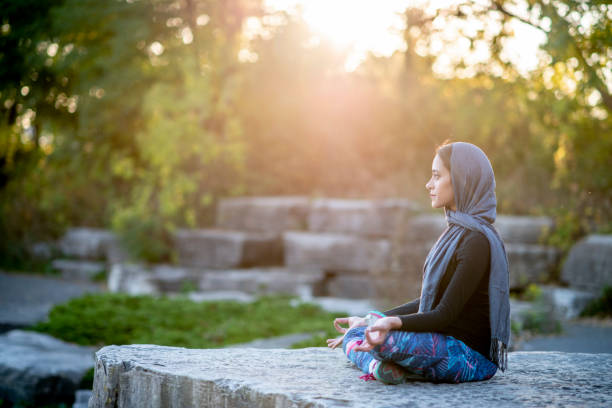 istock Young woman yoga 1222116245