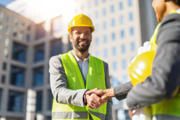 istock Happy Construction Business Director Shaking hands with an Engineer. 1222132900