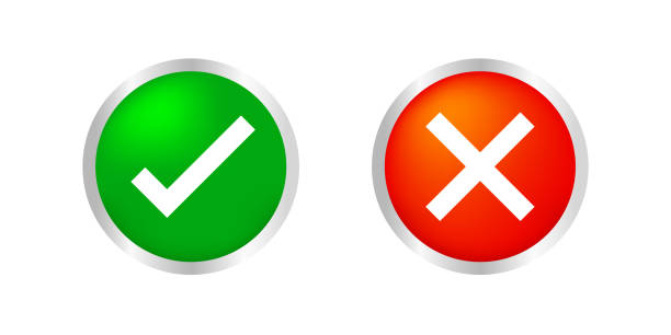 istock check mark and x or confirm and deny circle icon button 3d for apps and websites symbol, icon checkmark choice, checkbox button for choose, circle answer box for checklist, approval check sign button 1222135272