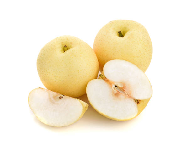 istock Chinese pear isolated on white 1222135473