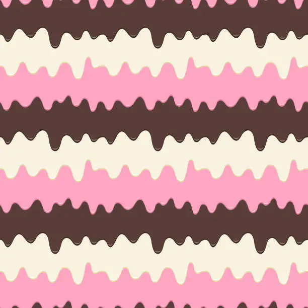 Vector illustration of Ice Cream Seamless Pattern