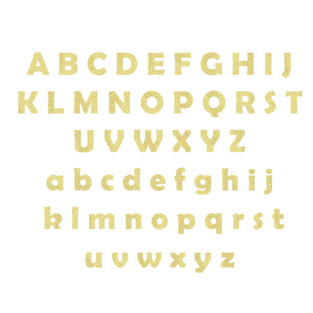 istock gold giltter textured lettering. giltter alphabet on white background. golden glitter text good for sale, holiday, voucher. 1222138257