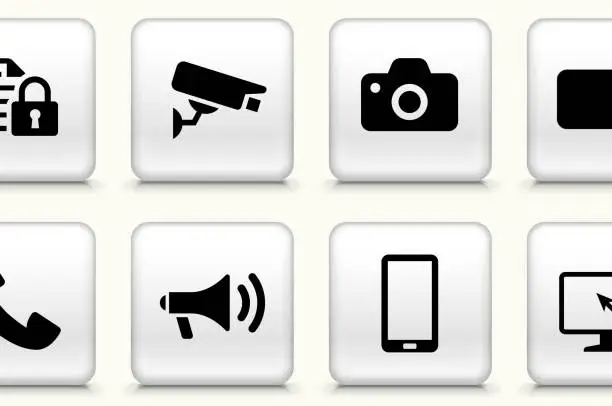Vector illustration of Modern technology icon set