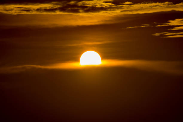 At dusk, I shot the sun setting over the Pacific Ocean from Japan's Miura Peninsula.
