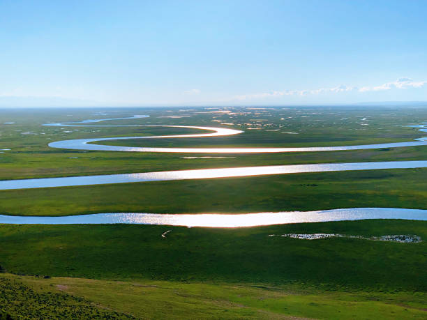 istock Sunset in Bayanbuluke Grassland, Korla, Xinjiang 1222146385