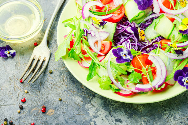istock Salad with vegetables and herbs 1222147960