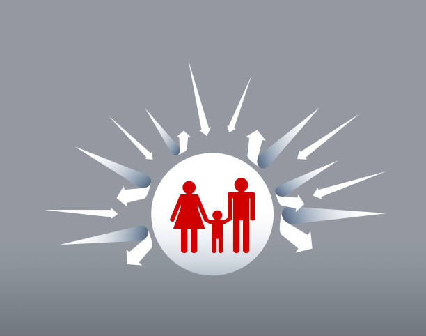 stay home with family symbol icon