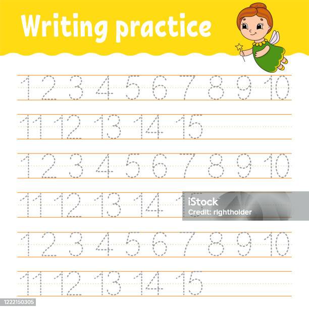 Writing 115 Trace And Write Number 115 Handwriting Practice Learning Numbers For ...