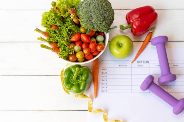 istock Diet Health Plan. Workout planing for stay at home. 1222153624
