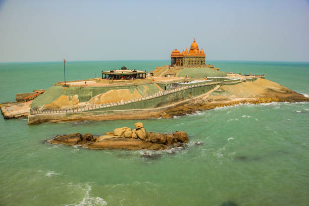 istock Vivekananda Rock Memorial and Thiruvalluvar Statue 1222155657