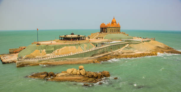 istock Vivekananda Rock Memorial and Thiruvalluvar Statue 1222155677