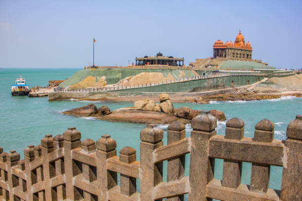 istock Vivekananda Rock Memorial and Thiruvalluvar Statue 1222155706