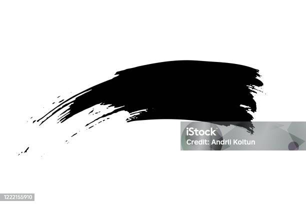 검은 잉크 브러시 스트로크 흰색 배경에 격리 된 중국 서예 검은 브러시 선 포스터 배너 전단지에 대한 더러운 추상 그런지 예술 디자인 요소 벡터 일러스트레이션 붓놀림에 대한 스톡 벡터 아트 및 기타 이미지