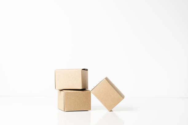 istock Group of cardboard box isolated on white background with clipping path. 1222156014