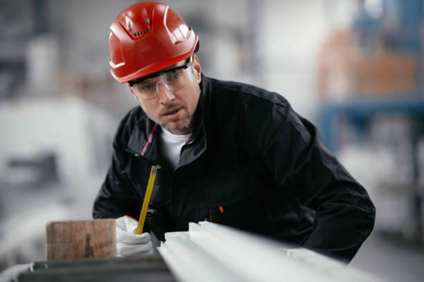 istock Handsome man working in factory. 1222156763