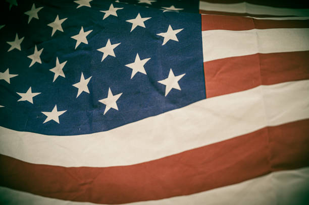 istock America flag waving with the wind for memorial day. 1222159122