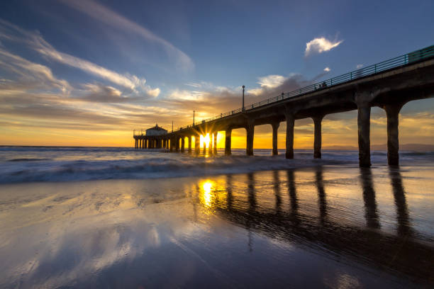 istock Stunning Sunset at Manhattan Beach Pier 1222161651