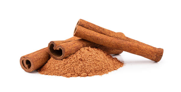 istock Cinnamon sticks with rope isolated on white background 1222162591