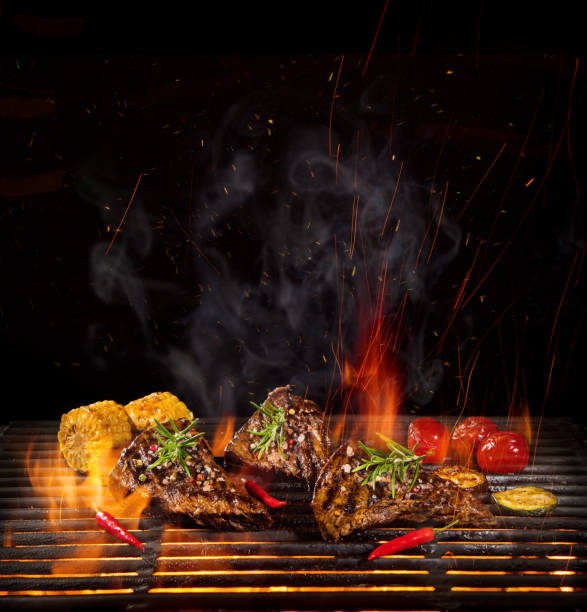 istock Tasty beef steaks on the grill. 1222164466