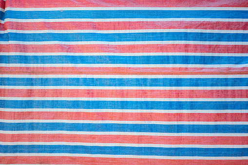 Image of fabric texture with red-white-blue stripes, Hong Kong style