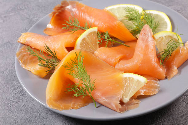 istock salmon fish fillet with dill and lemon 1222167289
