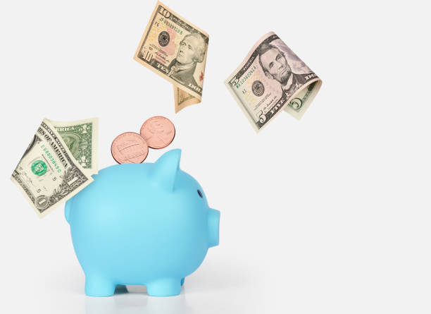 istock Piggy bank isolated on white background 1222171360