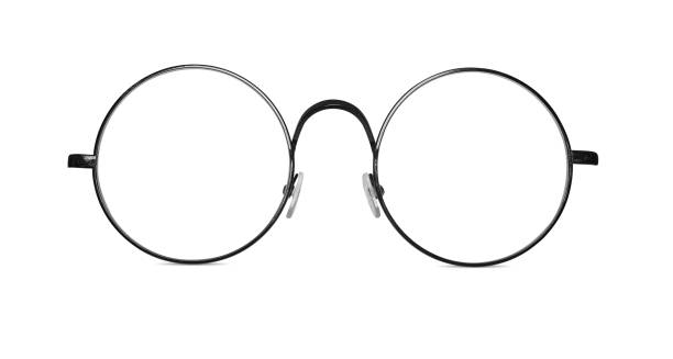 istock Circle vintage glasses. Round eyeglasses isolated 1222172297