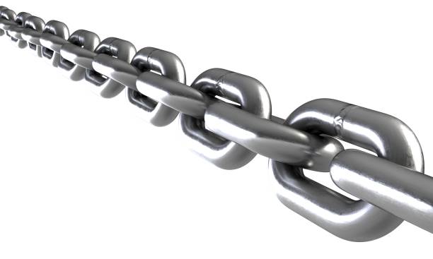 istock 3D illustration of Chain isolated on white background 1222172389