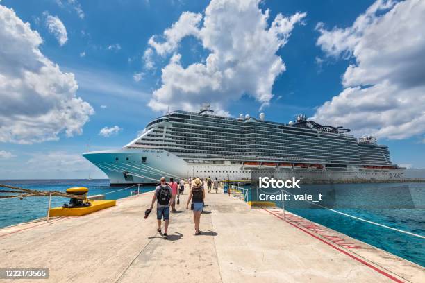 Cruise Ship Msc Seaside At Cozumel Island Mexico Stock Photo - Download Image Now - Cruise Ship, Cruise - Vacation, Travel