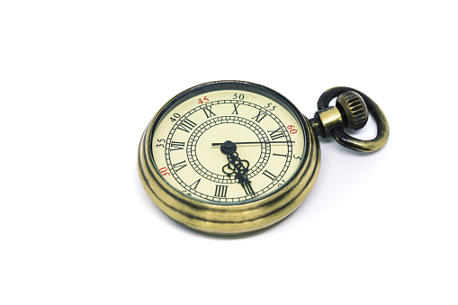 Old pocket watch indicating almost twelve o'clock