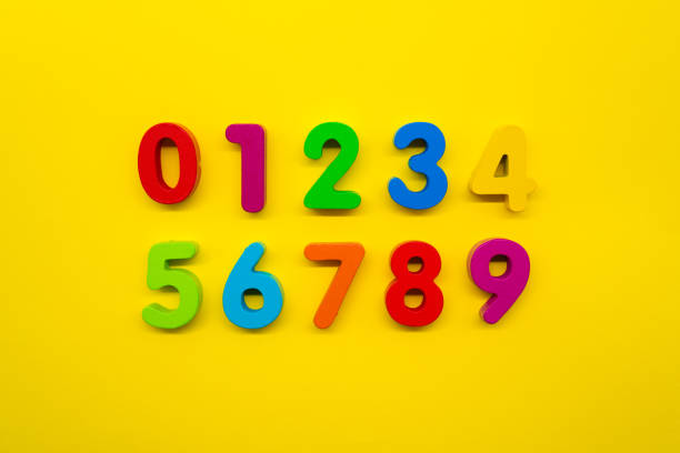 istock Colorful numbers on yellow background 1222175361